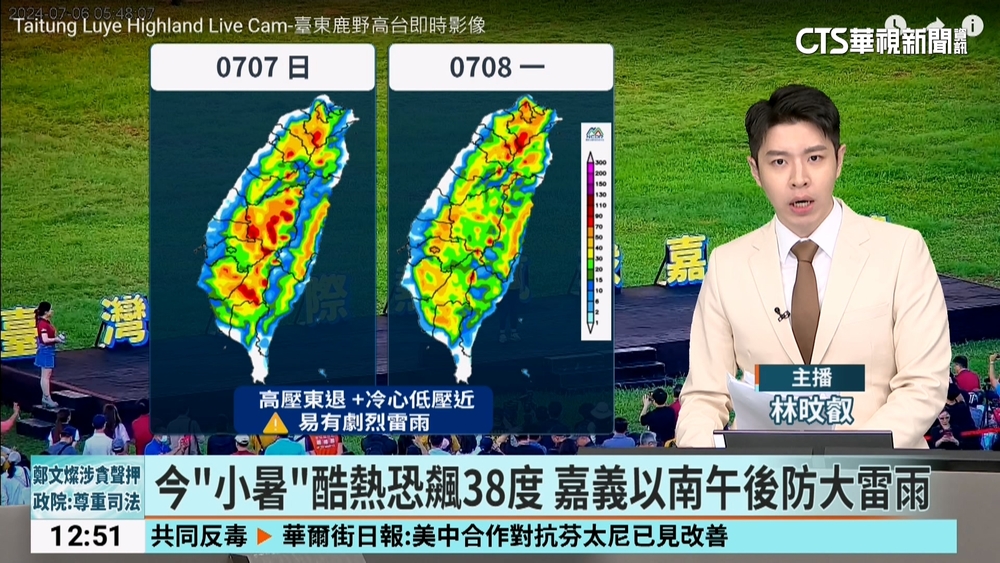 今「小暑」酷熱恐飆38度　嘉義以南午後防大雷雨