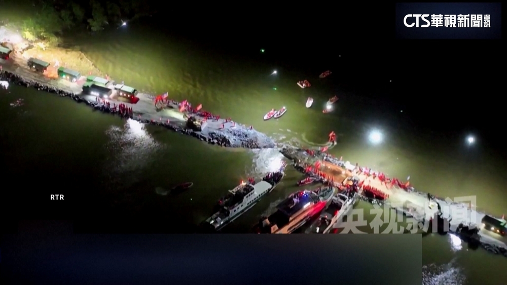 搶修任務完成　中國洞庭湖潰堤完成封口