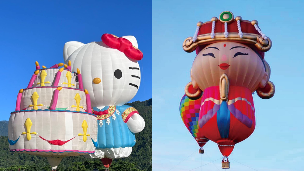 台東Hello Kitty熱氣球遭「燒傷」　由「媽祖球」代班5天