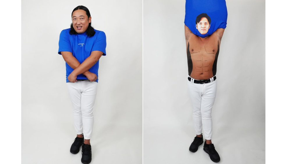 日喜劇演員秋山竜次與美國職棒大聯盟合作　推模仿T恤「一秒變成大谷翔平」