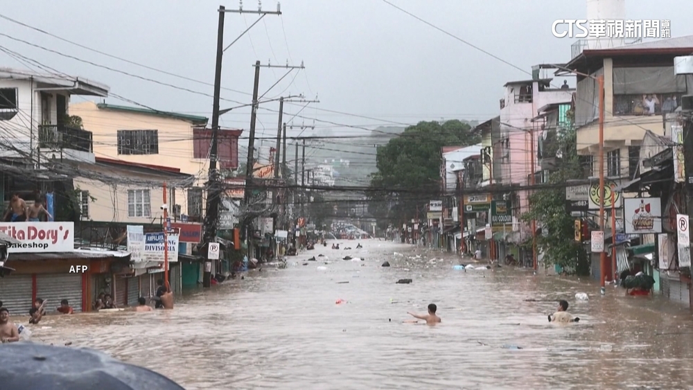 強颱凱米肆虐！　菲律賓首都暴雨釀嚴重水患