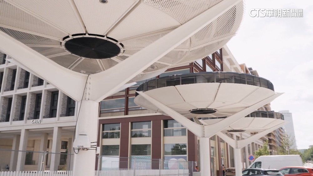 巴黎改善空污　選手村巨型空氣清淨機亮相