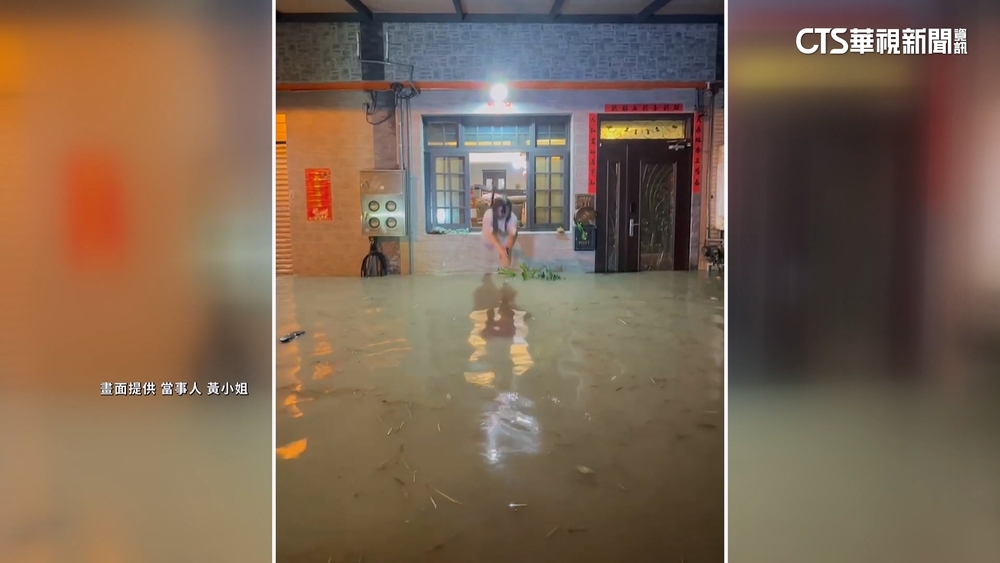 豪雨炸彰化！鹿港頂番婆淹水　姊妹跳水游泳