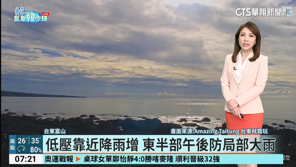 熱帶擾動靠近東南方海面　成颱機率不高