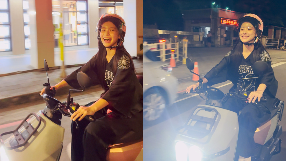 首次在台灣騎車上路！　李多慧：要待轉很新鮮、興奮大喊「我是台灣人」