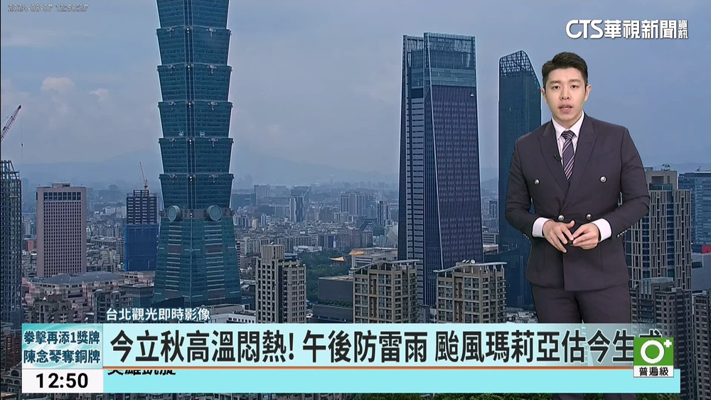 今立秋高溫悶熱！　午後防雷雨　颱風瑪莉亞估今生成