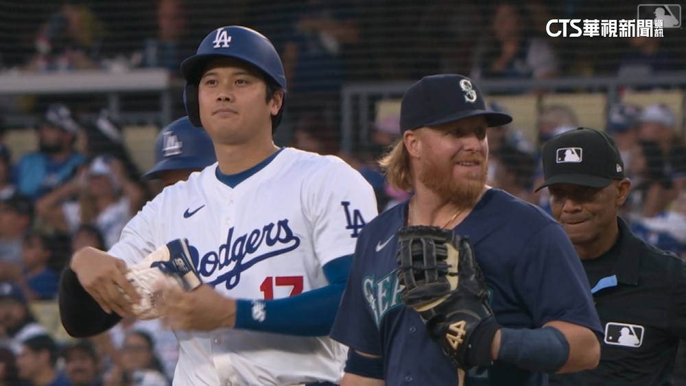 盜壘被識破！　大谷「神閃躲」安全回壘滿臉驚恐