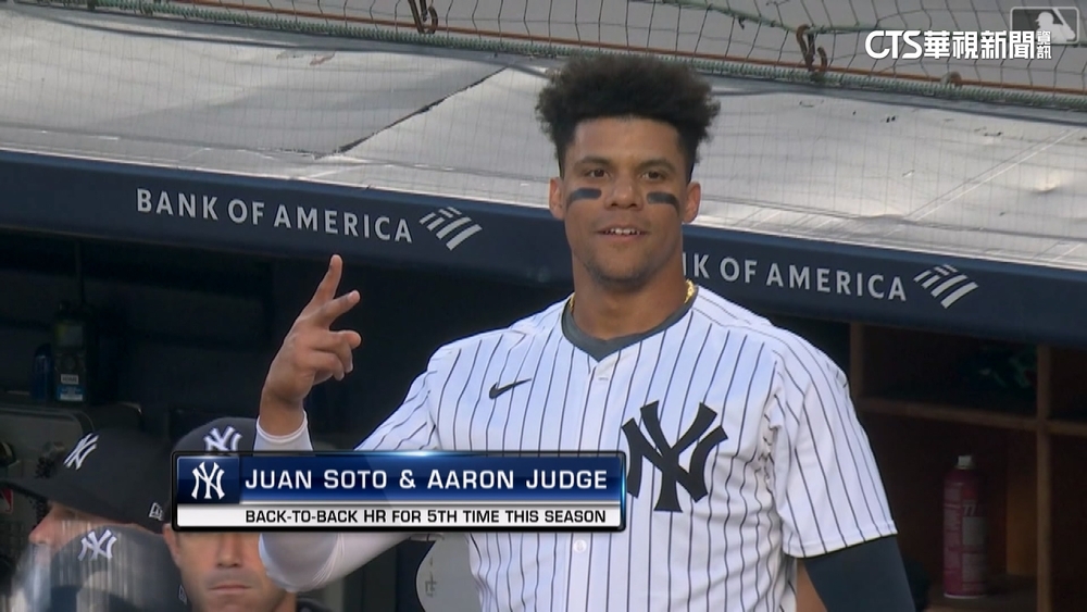Soto、Judge本季5度「背靠背」開轟　差1次追平洋基隊史