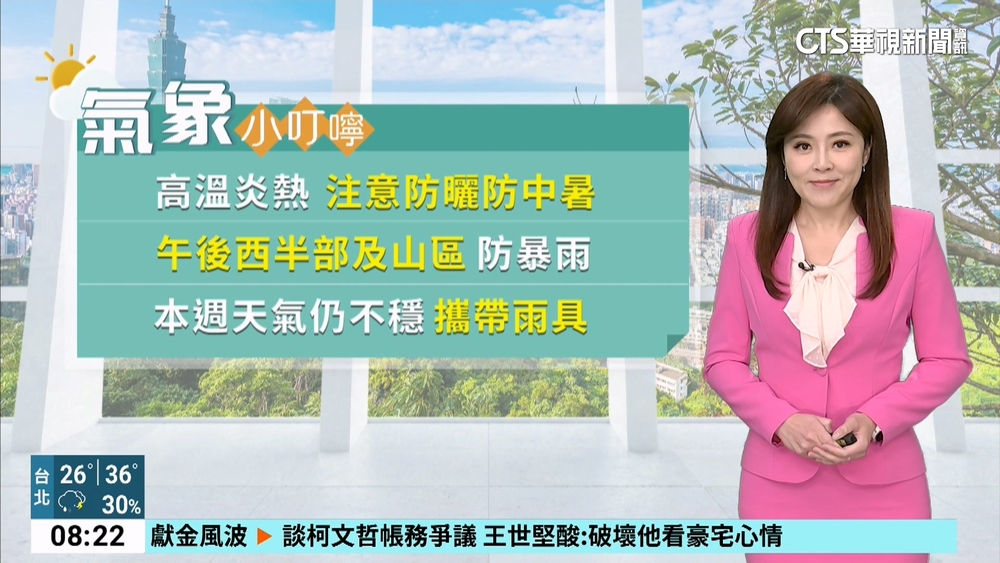 今太平洋高壓影響 全台高溫悶熱多雲到晴