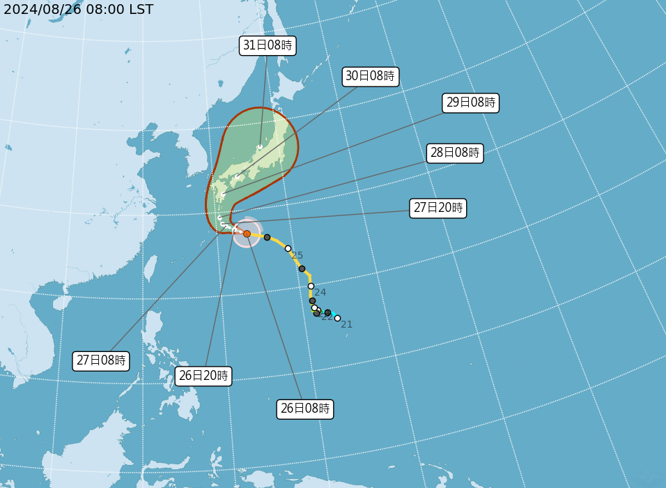 赴日旅遊注意！中颱「珊珊」明大迴轉達最強 恐登陸日本2、3次