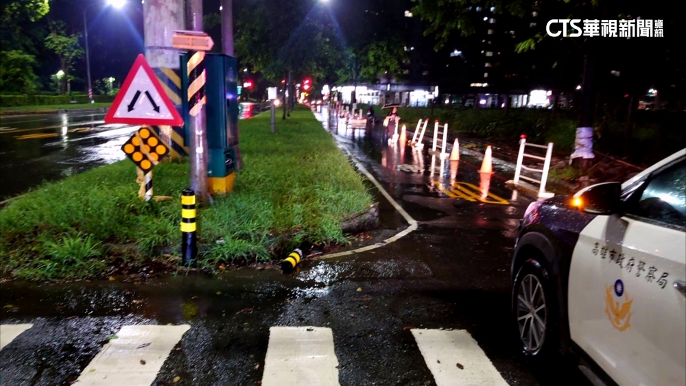 施工三角錐警示燈未亮？　男大生疑閃避　撞分隔島亡