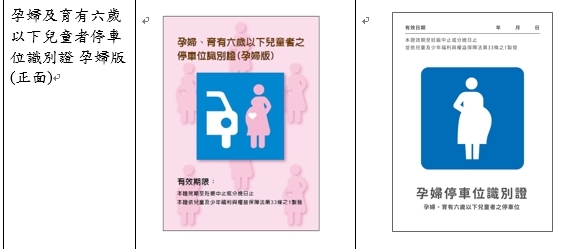 新版孕婦親子停車標誌+識別證公布了　 最快9月上路