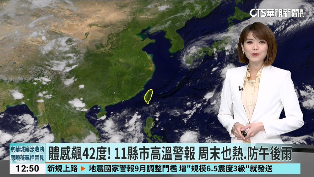 體感飆42度！　11縣市高溫警報　周末也熱.防午後雨