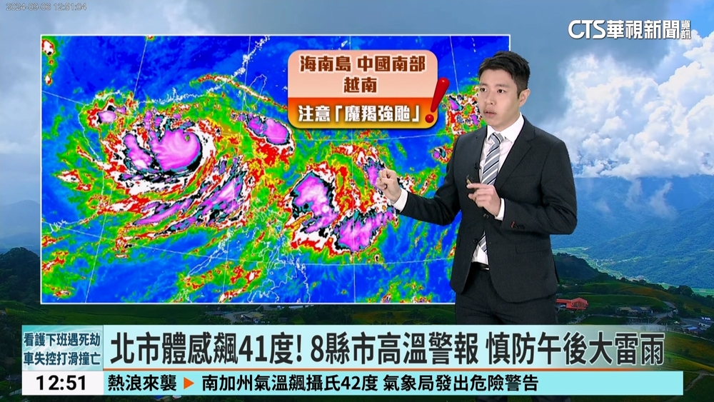 北市體感飆41度！　8縣市高溫警報　慎防午後大雷雨