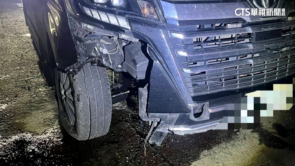 剎不住！　黃偉哲座車國道撞百公斤鐵箱「幸無傷」