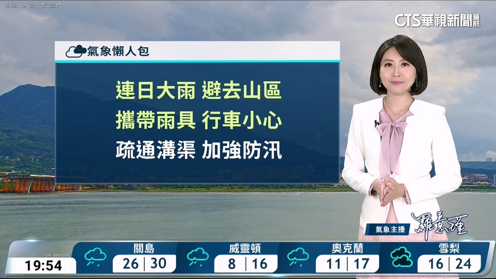 鋒面在台灣附近　午後山區雨勢大