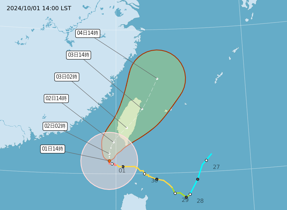 明天12縣市恐達停班課標準　氣象署最新風雨預測出爐