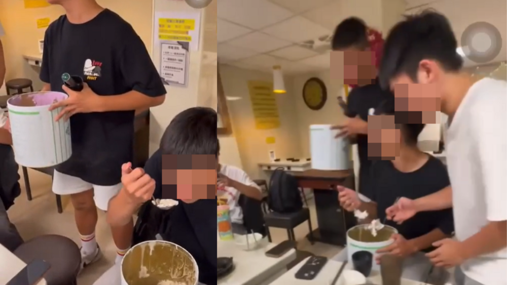 文大生火鍋店「抱冰淇淋桶爽挖」　店家怒批「未進化」文大：已帶學生去致歉
