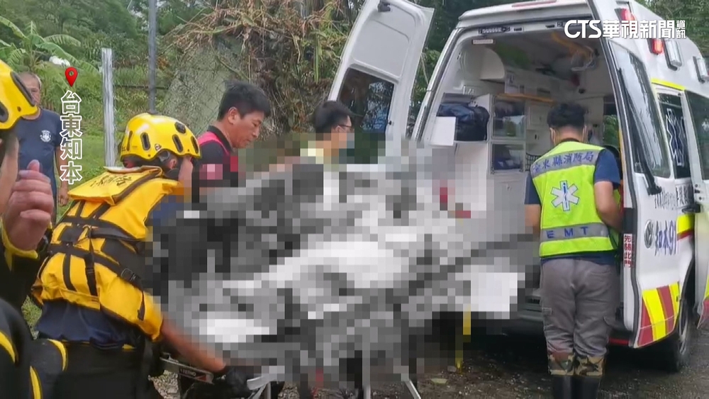 台東知本山區溪水暴漲　2農民為清樹枝落水1死1傷