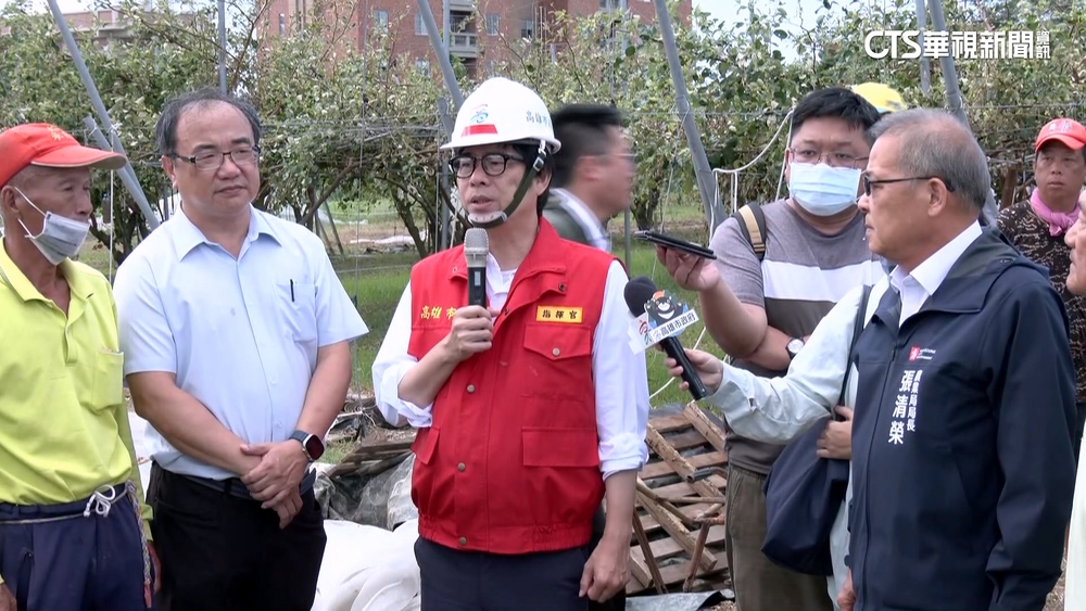 高雄農漁損近億元　陳其邁：盼中央全品項現金救助