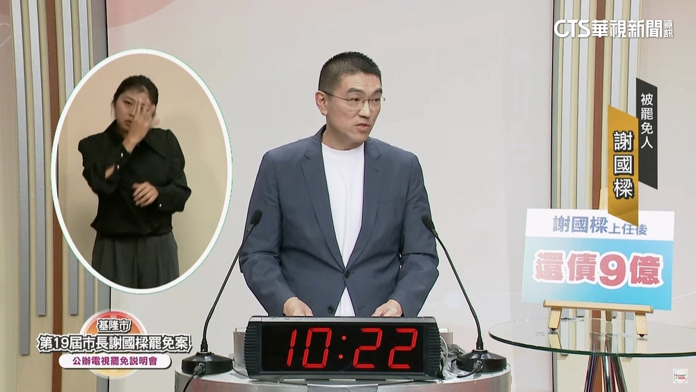 謝國樑罷免案10/13投票　雙方電視說明會交鋒