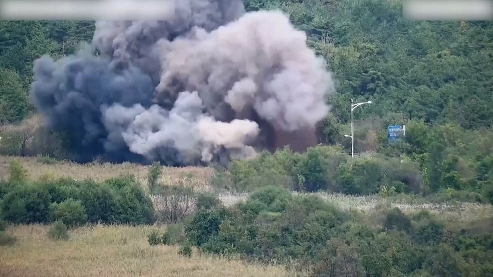 北韓炸毀連接兩韓鐵路　南韓軍方反擊！ 從分界線以南「對應射擊」