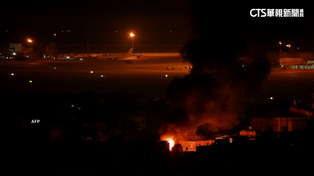 以軍再度空襲黎巴嫩首都　機場附近冒火光