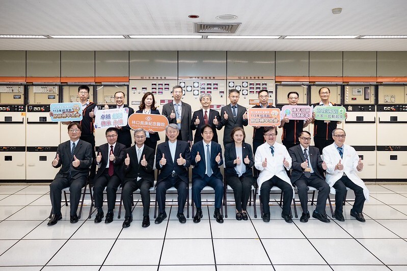 賴總統參訪林口長庚紀念醫院節能永續創新成果。圖／總統府提供