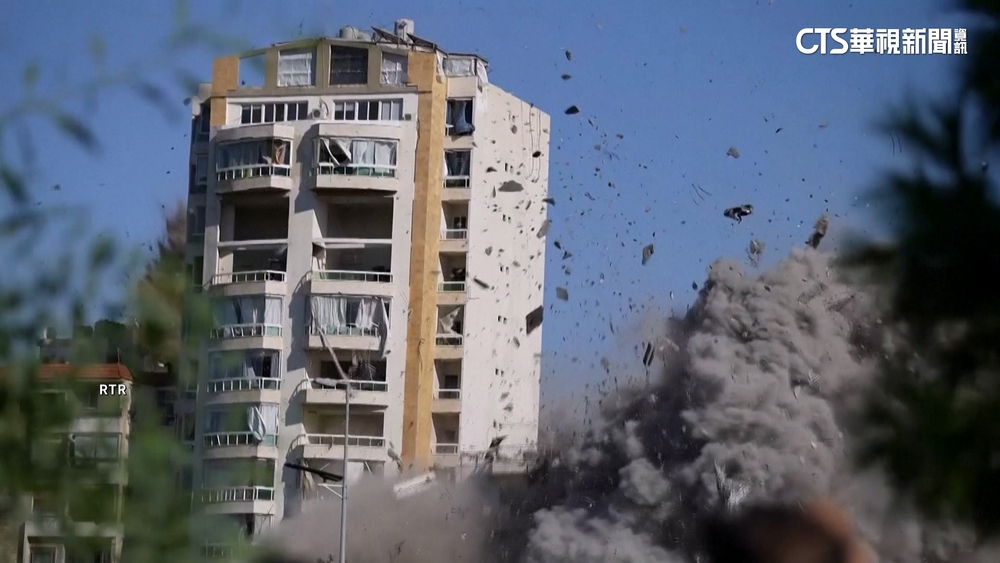 以軍再空襲黎巴嫩　醫院附近大樓瞬間炸毀