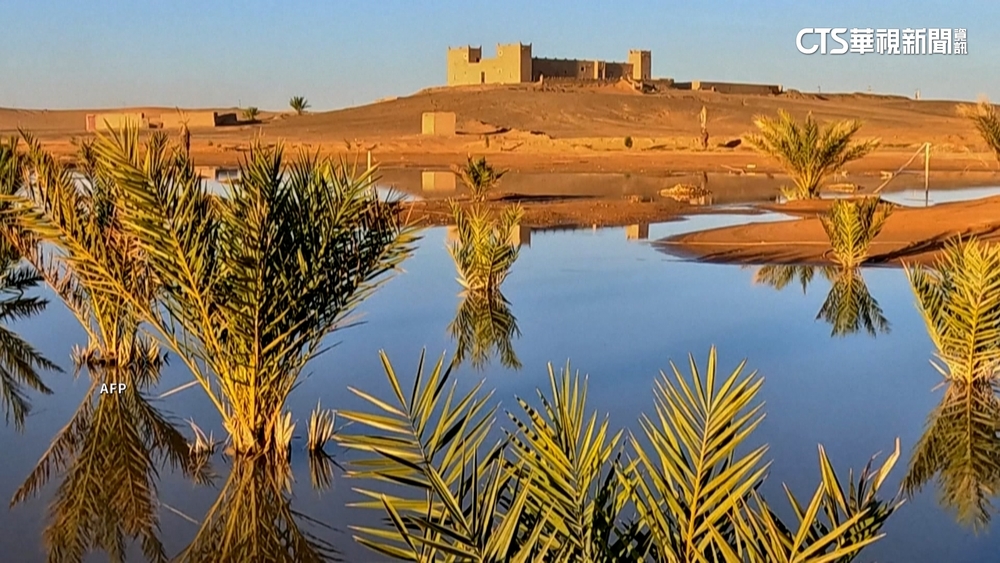 撒哈拉沙漠罕見降雨！　摩洛哥乾枯湖泊重獲新生