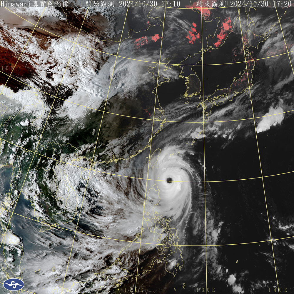 強颱康芮來襲！　10/31全台停班停課
