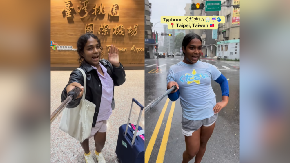 「苦大賽」Devin Halbal來台碰颱風　雨中拍片喊「注意安全」引網熱議