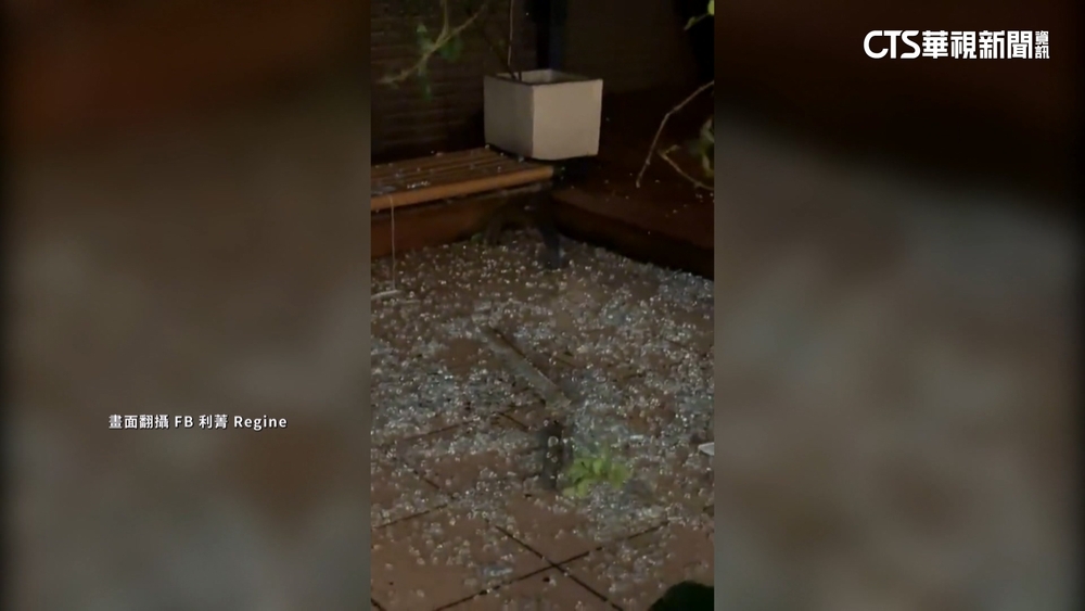 康芮颳強風！信義區百貨招牌倒塌.玻璃門破碎