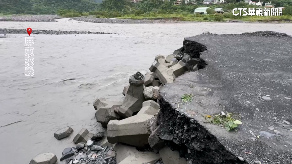 屏東來義林邊溪堤防遭沖毀　恐危及文化資產二峰圳