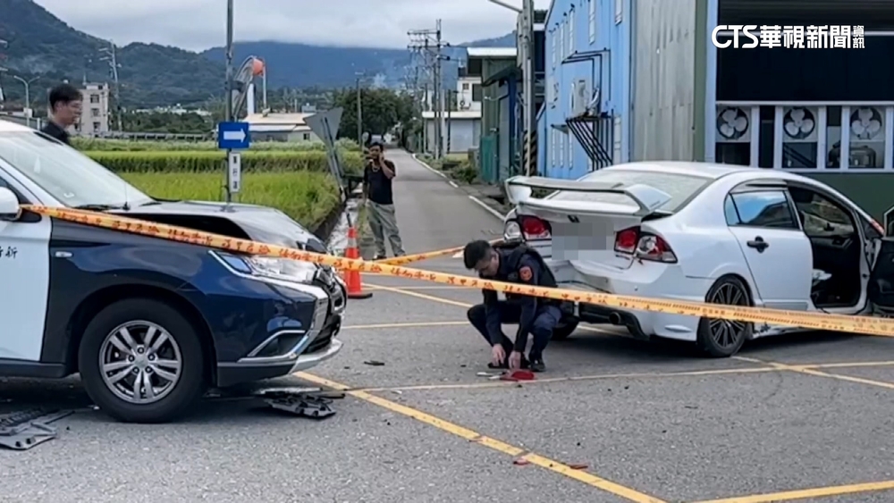 新竹街頭驚追捕！　「掛假車牌」囂張惡駕撞警車