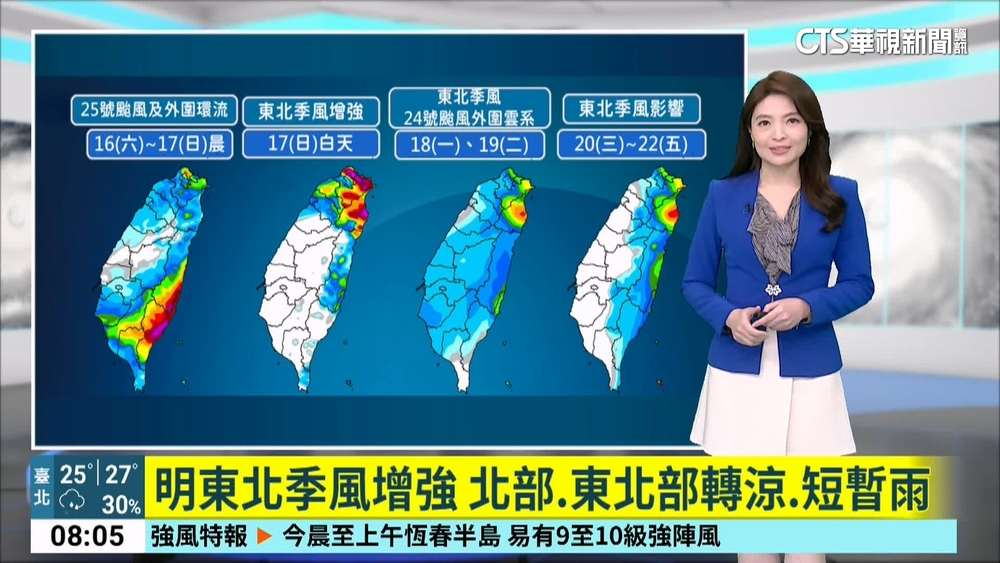 天兔持續減弱中！　氣象署估今上半天登陸