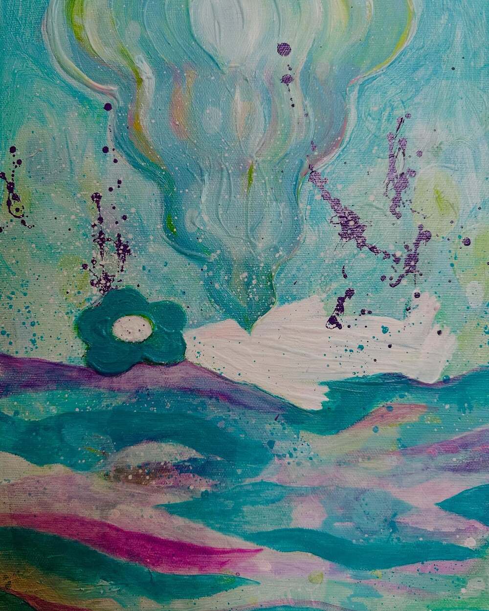 時隔8個月，孟耿如今在社群平台貼出一張畫作。圖／翻攝自「孟耿如」臉書粉專