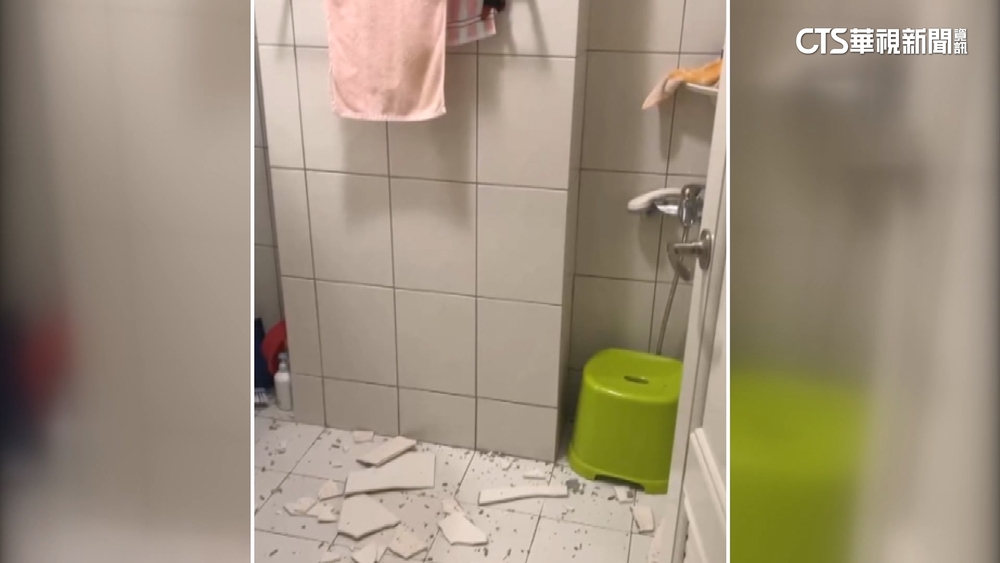 低溫「熱脹冷縮」　苗栗住家浴室6磁磚「凍未條」爆裂