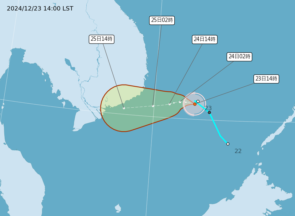 第26號颱風「帕布」生成　為中、南部冬季帶來難得雨勢