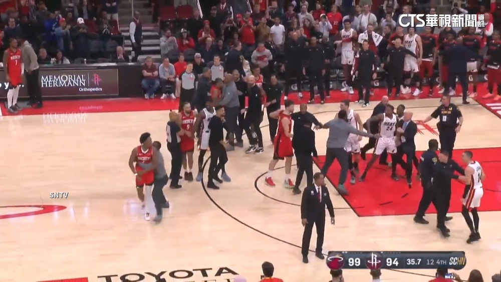 NBA熱火Herro「被摔飛」　與火箭衝突6人遭趕出場