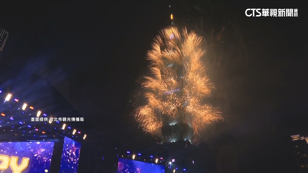 迎接2025！台北101瘋跨年　施放6分鐘煙火+光雕秀