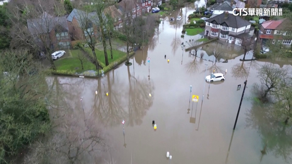 元旦雨襲英國　150區豪雨警報多人受困