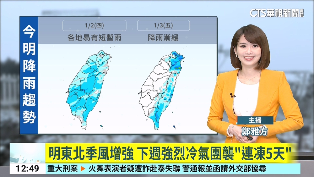 明東北季風增強　下週強烈冷氣團襲"連凍5天"