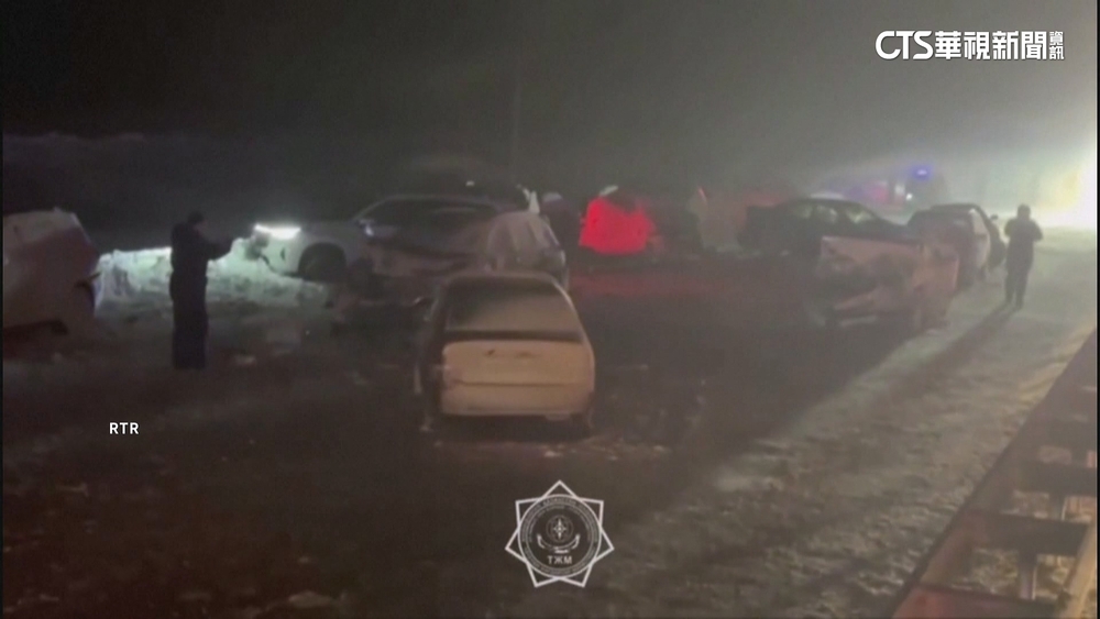 哈薩克暴風雨釀禍 一天內逾百車相繼連環撞