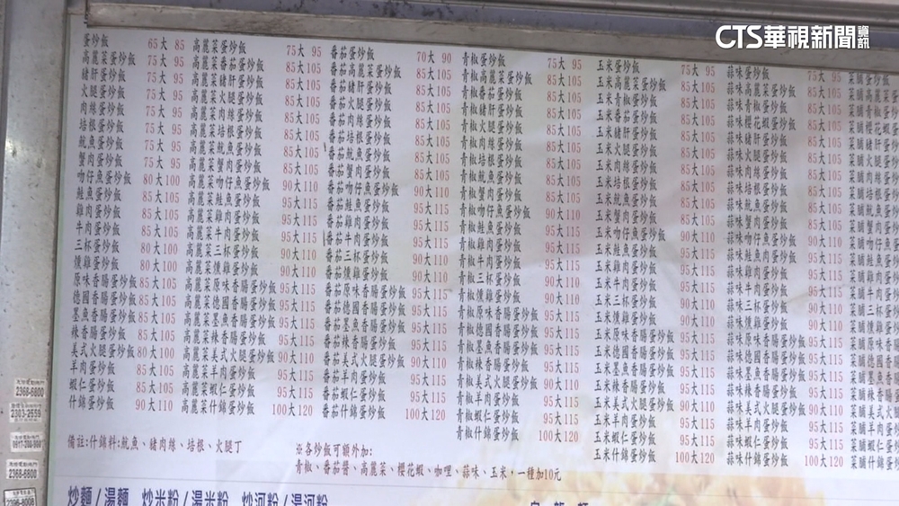 蛋炒飯餐廳菜單超過500樣　民眾驚：榜單嗎？