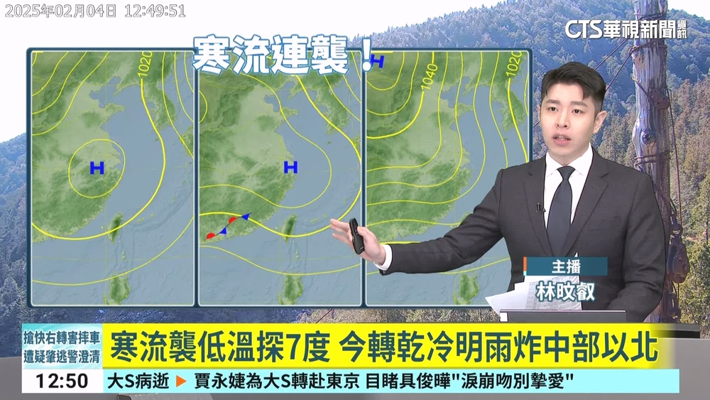 寒流襲低溫探7度　今轉乾冷明雨炸中部以北