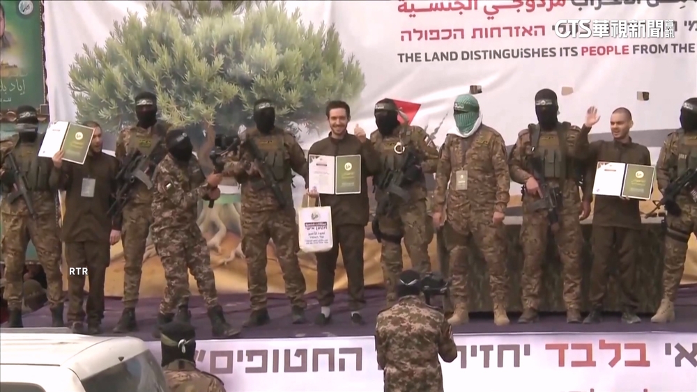 哈瑪斯釋放6以色列人質　其中1人遭囚逾10年