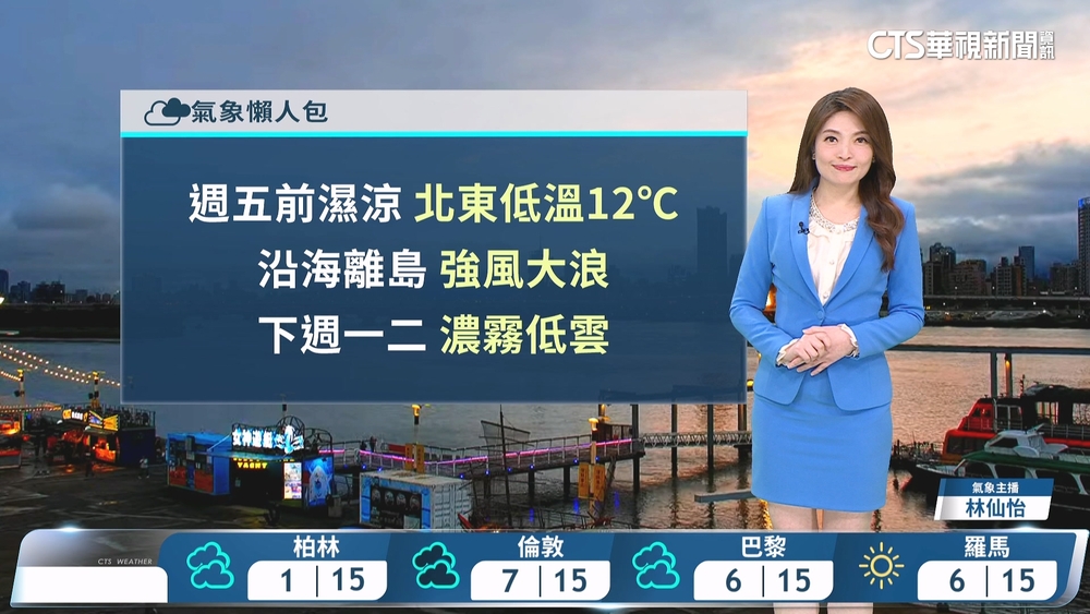 大陸冷氣團影響　天氣濕涼雨陣陣