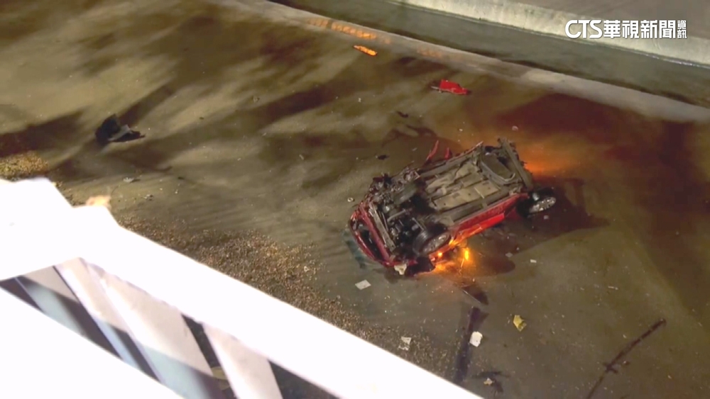 酒駕撞破護欄墜9公尺深大排　男骨折多處擦傷