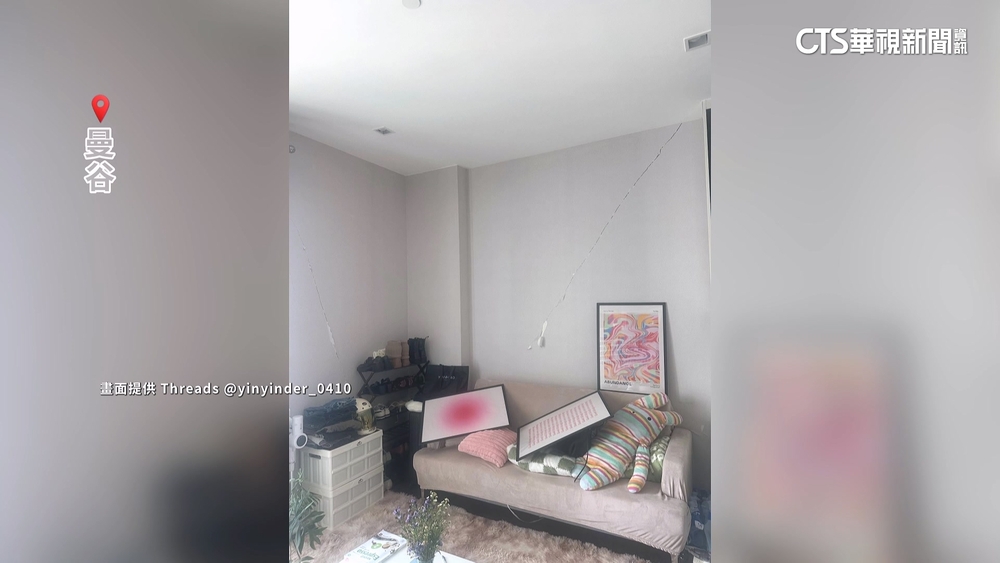 曼谷台人被世紀強震屋損嚇壞　急收行李搬回台